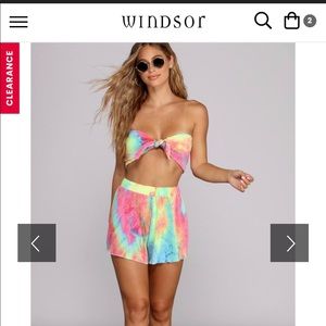 Windsor tie dye NWTS two piece set